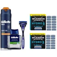 Wilkinson Rasierset Hydro 5 Premium, 5-tlg., Hautschonende Präzision, frischer Duft & Pflege in einem Set