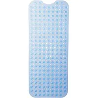relaxdays Duschmatte Badewannenmatte XXL, Höhe 7 mm, Kunststoff, rechteckig, blau