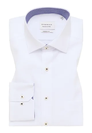 ETERNA - Original Shirt Popeline Langarm weiß - Gr. - 42/Langarm - 68cm