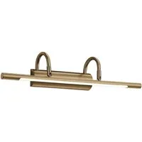 TRIO Leuchten LED Bilderleuchte, LED fest integriert, Warmweiß, Edle Wand-Leuchte innen zum Bilder beleuchten, Altmessing, Breite 48cm
