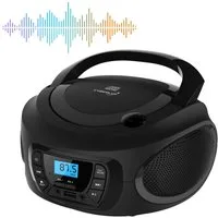 Cyberlux CL-600 tragbarer CD-Player (CD, Kinder CD Player tragbar, Boombox, Musikbox, FM Radio mit MP3 USB)