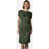 Ragwear Shirtkleid Knotta Kurzarm Sommerkleid mit seitlichem Bindeband