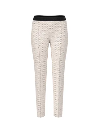Marc Cain Sports - Bedruckte Hose aus Scubajersey smoke - Gr. - 42
