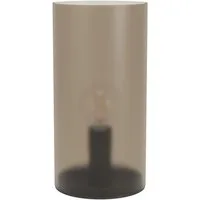 EGLO Tischleuchte GEO Tischlampe - E14 - 1X40W - IP20 - zylinderförmig, Ein-/Ausschalter, ohne Leuchtmittel, Nachttischlampe, Ø10 x H20 cm, sandfarben, Schlafzimmerlampe