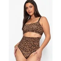 SASSYCLASSY Shapingslip Sculpting Shapewear Pants in Leo-Print für Damen