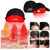 QUBEBU Infrarotlampe Rotlicht-Haarwuchshaube - Nahinfrarot-Haarwuchshaube 660nm&850nm&940nm, Haarausfall-Behandlung für Frauen/Männer, stellt Haardicke, Volumen, 1-tlg., Fördert Haarwachstum & verbessert die Kopfhautgesundheit, 5 Modi, Anti-Haarausfa