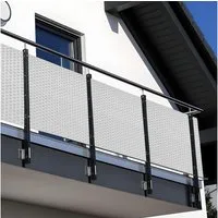 NYVI Balkonsichtschutz Polyrattan Balkon Sichtschutz Privafence Balkonbespannung (1-St) UV-fest, Witterungsbeständig, 100% Blickdicht - Balkonumspannung