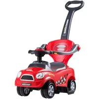 COSTWAY Rutscherauto 3 in 1 Schiebeauto, mit Schiebgriff & Stauraum