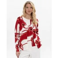 Passioni 2-in-1-Strickjacke Twinset mit Ornamenten-Muster