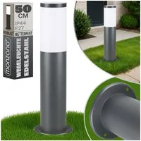 monzana Gartenleuchte, Außenleuchte, Edelstahl 50cm Strom Außenlampe Pollerleuchte Stehend Außen Anthrazit