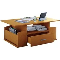 VCM Couchtisch Beistelltisch Wohnzimmer Junata H. 44 x B. 110 x, Holz Couchtisch mit ausreichend Stauraum