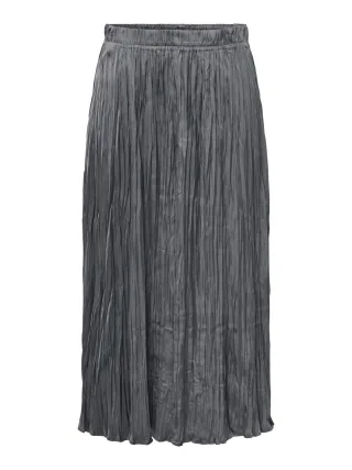 ONLY - ONLLINA MIDI PLISSE SKIRT WVN magnet - Gr. - L