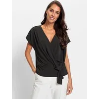 heine T-Shirt Wickelshirt Kurzarm