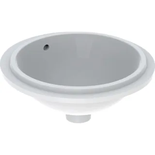 Geberit VariForm Unterbauwaschtisch, rund d: 39cm, ohne Hahnloch, mit Überlauf, 500745012 500745012