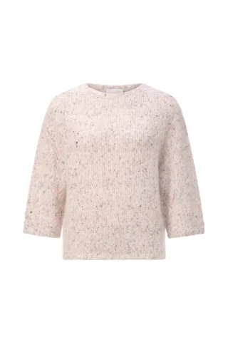 Rich & Royal - Seamless Neps Yarn Crew pearl white - Gr. - XL