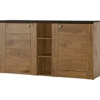 OTTO home Sideboard Larona, zeitlose Kommode mit 2 Türen, Türkommode, Breite 155 cm, Höhe 84 cm, viel Stauraum, Anrichte mit dekorativer Rahmenoptik