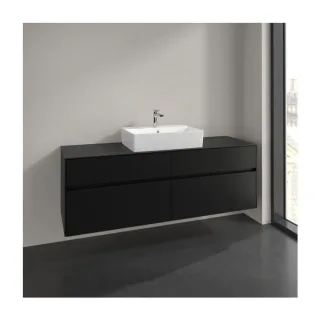 Villeroy und Boch Collaro Waschtischunterschrank C13400VL 160x54,8x50cm, Waschtisch mittig, volcano black