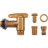 GARANTIA Regentonne AQUA QUICK Kunststoff-Auslaufhahn 3/4'' messingfarben
