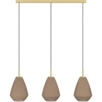 EGLO Hängeleuchte Caprarola Pendellampe, messing, Hängeleuchte, Esszimmerlampe, Lampe, ohne Leuchtmittel, Esszimmerlampe, Hängeleuchte mit E27 Fassung, 90 cm