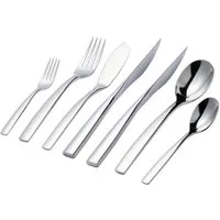 Hanseatic Besteck-Set EXCLUSIVE (42-tlg), 6 Personen, Edelstahl 18/10, stehendes Design von Ess- und Steakmessern
