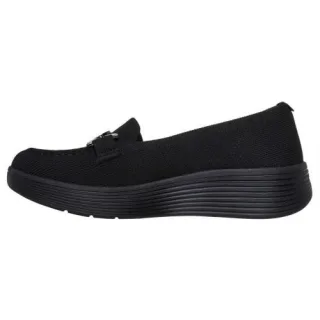 Skechers - Sneaker für Damen, Texturierter Strick, Passt über dem Spann, Plattform-Absatz (Schwarz)