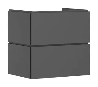 Hansgrohe Waschtischunterschrank Xilesa E 630x470mm m.2SK PushOpen WB Schiefergrau matt, 54294760 54294760