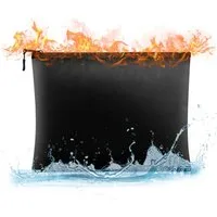 OSTWOLKE Dokumententasche Feuerfest, Wasserdicht, Tragbare Aktentasche, Für Dokumente/Passport/Bankdatei Und Bargeld