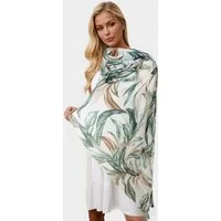 FS Collection Modeschal Damen Schal leicht & weich – Muster, Blumen, Blätter, Punkte, 100% Polyester – leicht, weich, formstabil