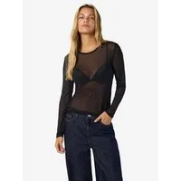 Noisy may Netzshirt NMJUDITH L/S MESH TOP BG NOOS transparent