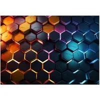 Wallarena Fototapete Foto - Mehrfarbig - Modern - Vlies - Schlafzimmer, glatt, (7 St), 350x250cm