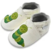 Basrakids Weiche Leder Krabbelschuh Hausschuhe Lederpuschen Raupe weiß Lauflernschuh Handgenäht, weiche, leichte, flexible, rutschfest