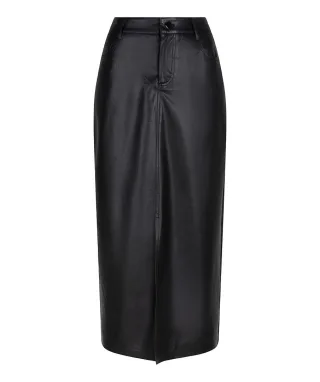 Esqualo - Rock aus veganem Leder schwarz - Gr. - 36