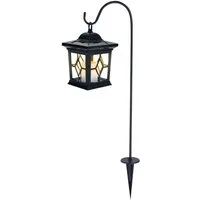 GLOBO LIGHTING LED Solarleuchte, LED-Leuchtmittel fest verbaut, Warmweiß, Steckleuchte Solarlampe Erdspieß Solarlampen