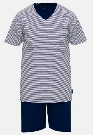 TOM TAILOR BODYWEAR - TOM TAILOR Herren Shorty quergestreift 1er Pack blau-dunkel-ringel - Gr. - 48
