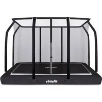 VirtuFit Bodentrampolin VirtuFit Boden Eingebautes Trampolin mit Sicherheitsnetz - 213 x 305 c