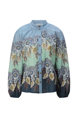 Rich & Royal - Blouse with Place Print midnight blue - Gr. - 36