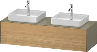 Duravit White Tulip Konsolenwaschtischunterbau wandhängend Natur Eiche & Stein Grau Matt & Hochglanz WT4865BH5H20010