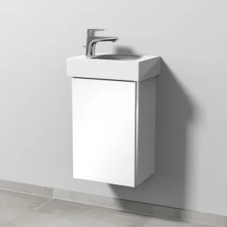 Sanipa 3way Waschtischunterbau zu Geberit iCon Waschtisch mit 1 Tür, Weiß-Glanz BS65778