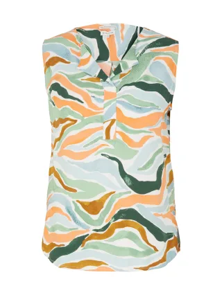 Tom Tailor - Gemusterte Bluse colorful wavy design - Gr. - 36