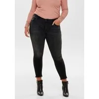 ONLY CARMAKOMA Skinny-fit-Jeans CARWILLY REG SK ANK JNS in washed-out Optik