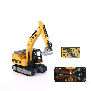 TRASPED HG4-301 RTR 1/64 2.4G Mini RC Excavator Alloy Bucket 270 °Rotation Support App Remote Controlled LED Light Sound