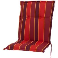 Sun Garden Sesselauflage Niederlehner Naxos extra 20208-3 terracotta-rot gestreift 105x49x6 cm