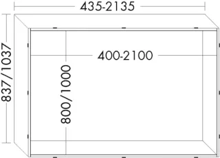 Burgbad Einbaumrahmen 800x1000x110 , ERAA100 ERAA100