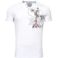 Key Largo T-Shirt T-Shirt Weapon Wappen Print Motiv vintage Look MT00733 V-Auschnitt bedruckt kurzarm slim fit
