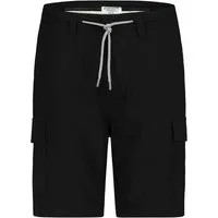 Eight2Nine Cargoshorts Vintage-Style Leinen Bermuda mit Kordelzug und Taschen Linen Shorts