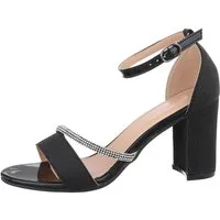 Ital-Design Damen Abendschuhe Party & Clubwear Plateausandaletten (85276037) Blockabsatz Sandalen & Sandaletten in Schwarz