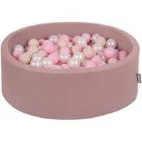 KiddyMoon Bällebad OK30D, (Bällepool mit bunten Bällen, 200-tlg., Bällepool für Babys und Kleinkinder), Made in Europe