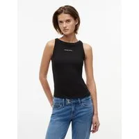 Tommy Jeans Ripptanktop TJW SLIM ESS LOGO 1 RIB TANK Baumwollmischung, slim fit, in gerippter Struktur