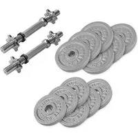 GORILLA SPORTS Kurzhantel Kurzhantel Set Gusseisen 27,5 kg mit Sternverschlüssen