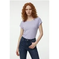 Vero Moda T-Shirt VMAVA PLAIN SS TOP JRS NOOS Materialmix, regular fit